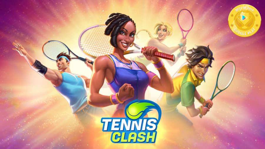 Tennis Clash key art, uno de los populares juegos de tenis online