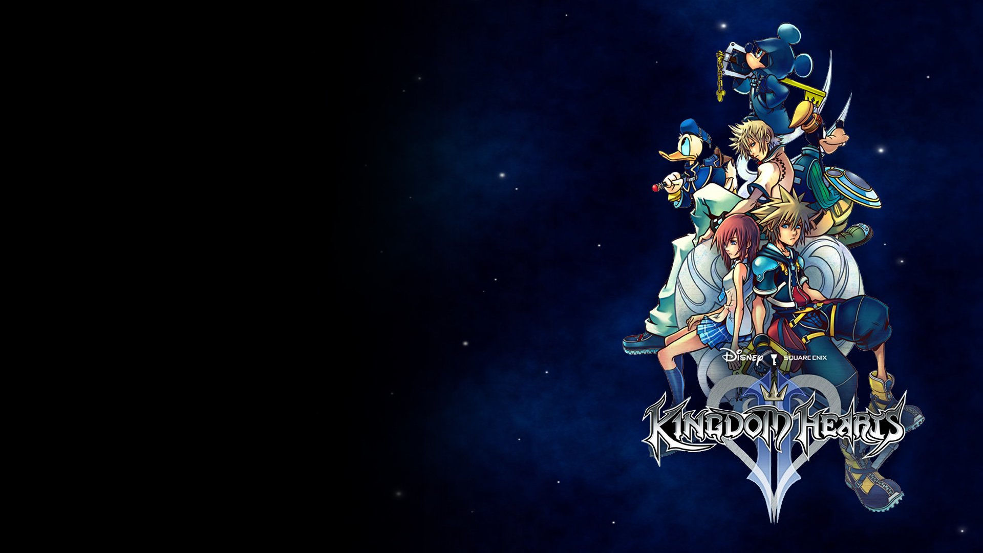 Logotipo y personajes de Kingdom Hearts 2